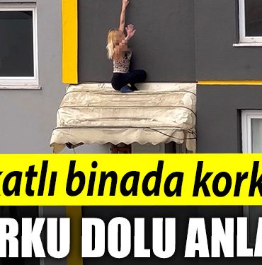 Kocaeli de 8 katli binada korku dolu anlar