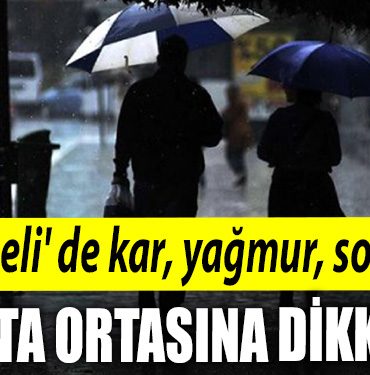 Kocaeli de kar yagmur soguk. Hafta ortasina kadar dikkat