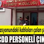 Kocaeli de tren istasyonundaki kablolari calan supheli TCDD personeli cikti