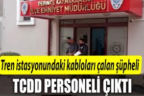 Kocaeli de tren istasyonundaki kablolari calan supheli TCDD personeli cikti