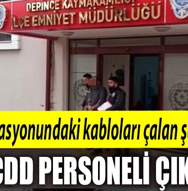Kocaeli de tren istasyonundaki kablolari calan supheli TCDD personeli cikti