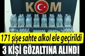 Kocaelide 171 sise sahte alkol ele gecirildi 3 gozalti