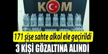 Kocaelide 171 sise sahte alkol ele gecirildi 3 gozalti