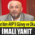 Saricadan AKPli Guney ve Okura imali yanit