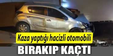 kaza yaptigi hacizli otomobili