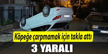 kocaeli kopege carpmamak icin takla atti