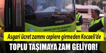 kocaeli toplu tasima zam