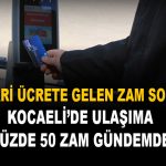 kocaeli ulasim zam