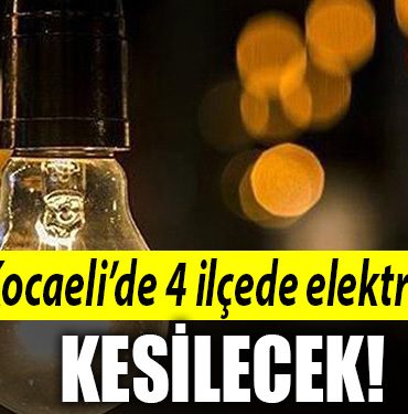 8 Ocak Kocaeli Elektrik Kesintisi