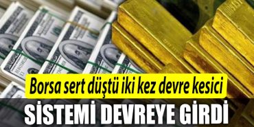Borsa sert dustu. Iki kez devre kesici sistemi devreye girdi