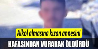Inanilmaz olay. Alkol almasina kizan annesini kafasindan vurarak oldurdu