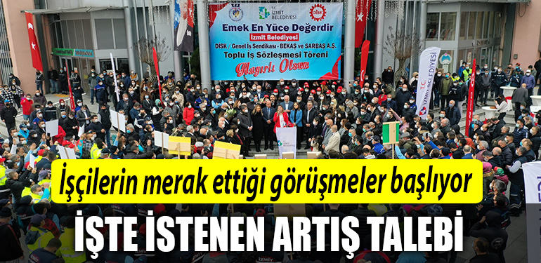 Izmit Belediyesinde toplu is sozlesmesi gorusmeleri bugun basliyor 1