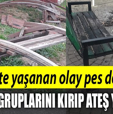 Izmit te yasanan olay pes dedirtti. Oturma gruplarini kirip ates yaktilar