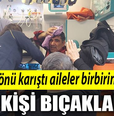 Kocaeli de Adliye onu karisti Davalik olan aileler birbirlerine girdi 2 kisi bicaklandi