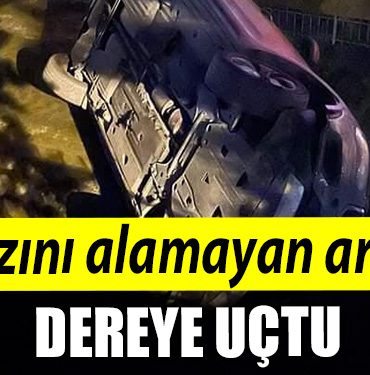 Kocaeli de Dereye ucan luks aracin surucusu yaralandi
