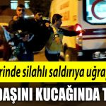 Kocaeli de Isyerinde silahli saldiriya ugrayan arkadasini kucaginda tasidi
