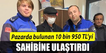 Kocaeli de Pazarda bulunan 10 bin 950 TLyi sahibine ulastirdi