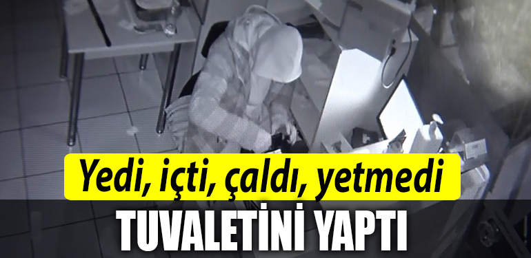 Kocaeli de Yedi icti caldi yetmedi tuvaletini yapti