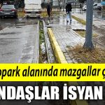 Kocaeli de acik otopark alaninda mazgallar calindi vatandaslar isyan etti