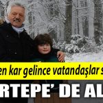 Kocaeli de beklenen kar gelince vatandaslar solugu Kartepede aldi
