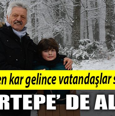 Kocaeli de beklenen kar gelince vatandaslar solugu Kartepede aldi