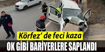 Kocaeli de feci kaza. Hiz gostergesi 130 kilometrede takili kaldi