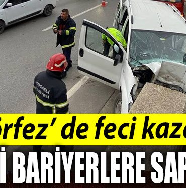 Kocaeli de feci kaza. Hiz gostergesi 130 kilometrede takili kaldi