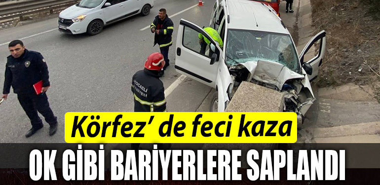 Kocaeli de feci kaza. Hiz gostergesi 130 kilometrede takili kaldi