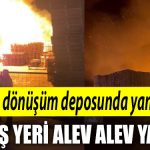 Kocaeli de geri donusum deposu yangini palet imalathanesine sicradi Iki is yeri alev alev yandi