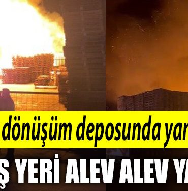 Kocaeli de geri donusum deposu yangini palet imalathanesine sicradi Iki is yeri alev alev yandi