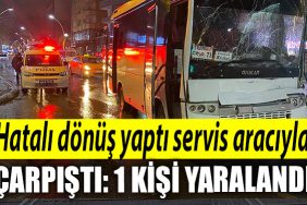 Kocaeli de hatali donus yapti servis araciyla carpisti 1 yarali