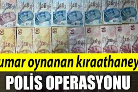 Kocaeli de kumar oynanan kiraathaneye polis operasyonu
