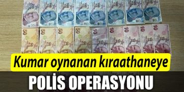 Kocaeli de kumar oynanan kiraathaneye polis operasyonu