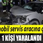 Kocaeli de otomobil once servis aracina sonra elektrik diregine carpti 1 yarali