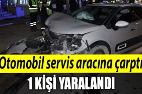 Kocaeli de otomobil once servis aracina sonra elektrik diregine carpti 1 yarali
