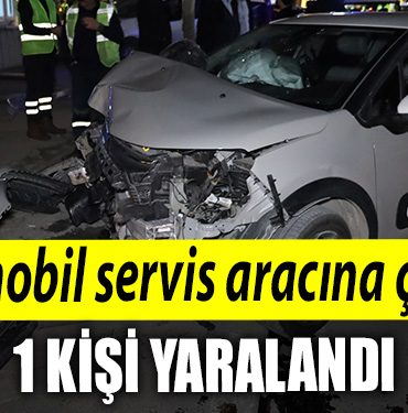 Kocaeli de otomobil once servis aracina sonra elektrik diregine carpti 1 yarali