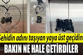 Kocaeli de sehidin adini tasiyan yaya ust gecidini bakin ne hale getirdiler