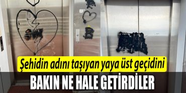 Kocaeli de sehidin adini tasiyan yaya ust gecidini bakin ne hale getirdiler