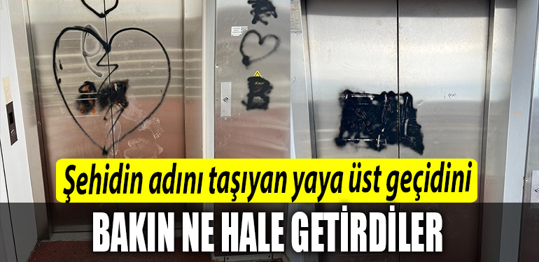 Kocaeli de sehidin adini tasiyan yaya ust gecidini bakin ne hale getirdiler