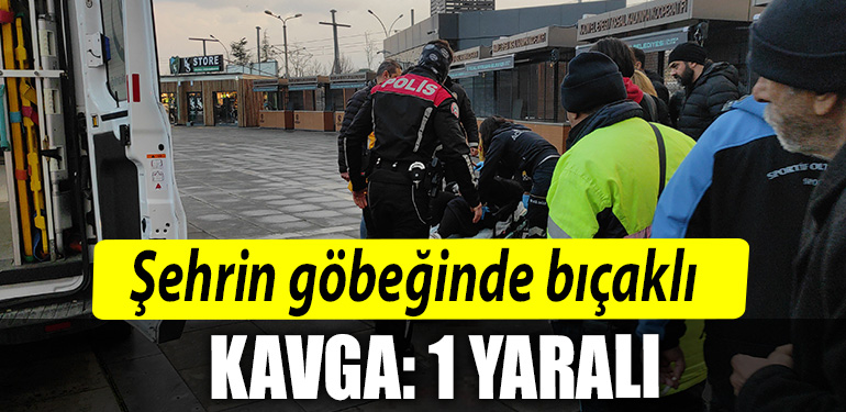 Kocaeli de sehrin gobeginde bicakli kavga