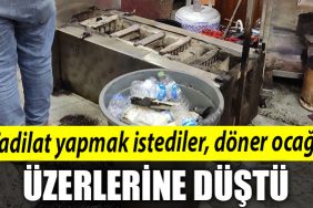 Kocaeli de tadilat yapmak istediler doner ocagi uzerlerine dustu 2 yarali
