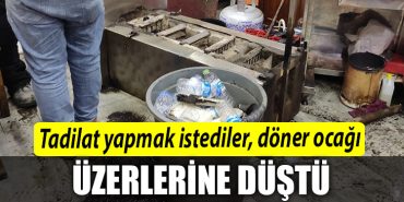Kocaeli de tadilat yapmak istediler doner ocagi uzerlerine dustu 2 yarali