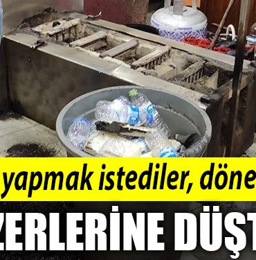 Kocaeli de tadilat yapmak istediler doner ocagi uzerlerine dustu 2 yarali
