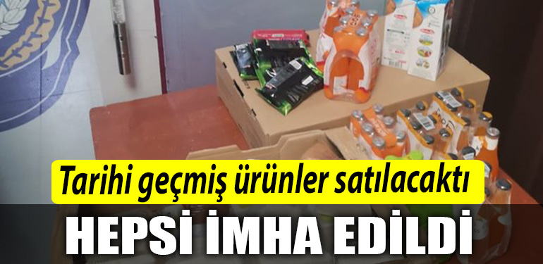 Kocaeli de tarihi gecmis urunler satilacakti hepsi imha edildi
