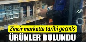 Kocaeli de zincir markette tarihi gecmis urunler bulundu