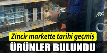 Kocaeli de zincir markette tarihi gecmis urunler bulundu
