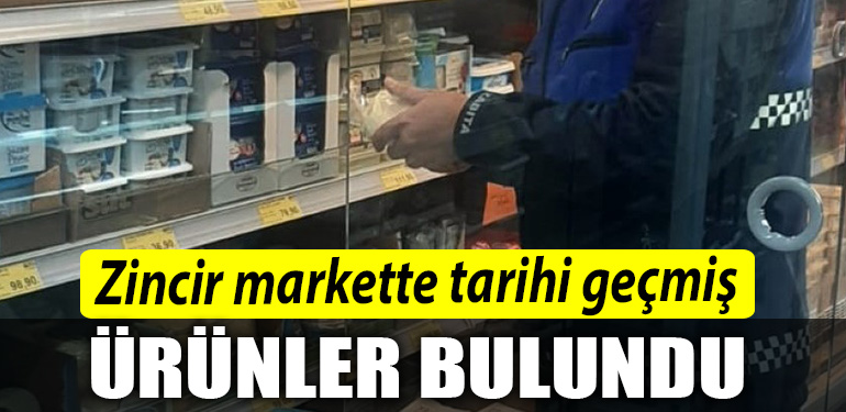 Kocaeli de zincir markette tarihi gecmis urunler bulundu