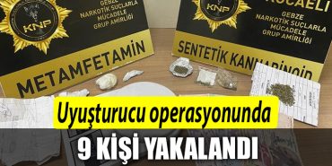 Kocaelide uyusturucu operasyonunda 9 kisi yakalandi