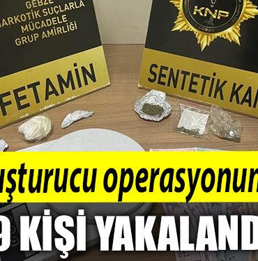 Kocaelide uyusturucu operasyonunda 9 kisi yakalandi