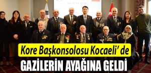 Kore Cumhuriyeti Baskonsolosu Kocaeli de Kore gazilerinin ayagina geldi
